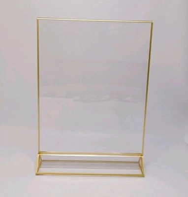 Acrylic Sign Holder 8.5" x 11" Plastic Table Top Menu Stand Double Sided - Image 1 of 4