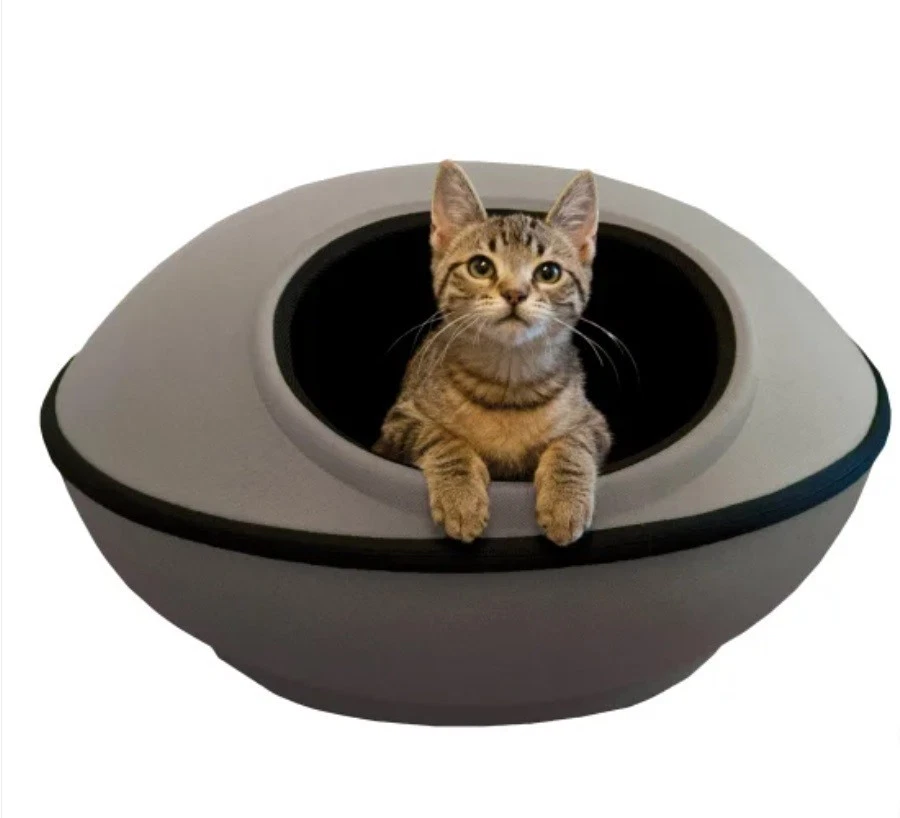Cama cueva para mascotas K&H Mod Dream Pod, gris - usada (apenas) para gato o perro pequeño Foto 1 de 4