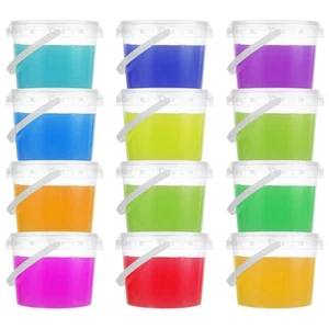 50PCS Slime Containers with Lids 10oz, Plastic Clear Slime Storage Bucket Con... - Picture 1 of 7