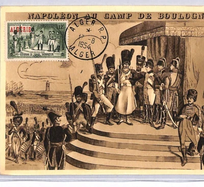 ALGERIA 1954 FDC *Napoleon* MAXI-CARD Legion D'honneur MILITARY France ColsYF353 - Image 1 of 4