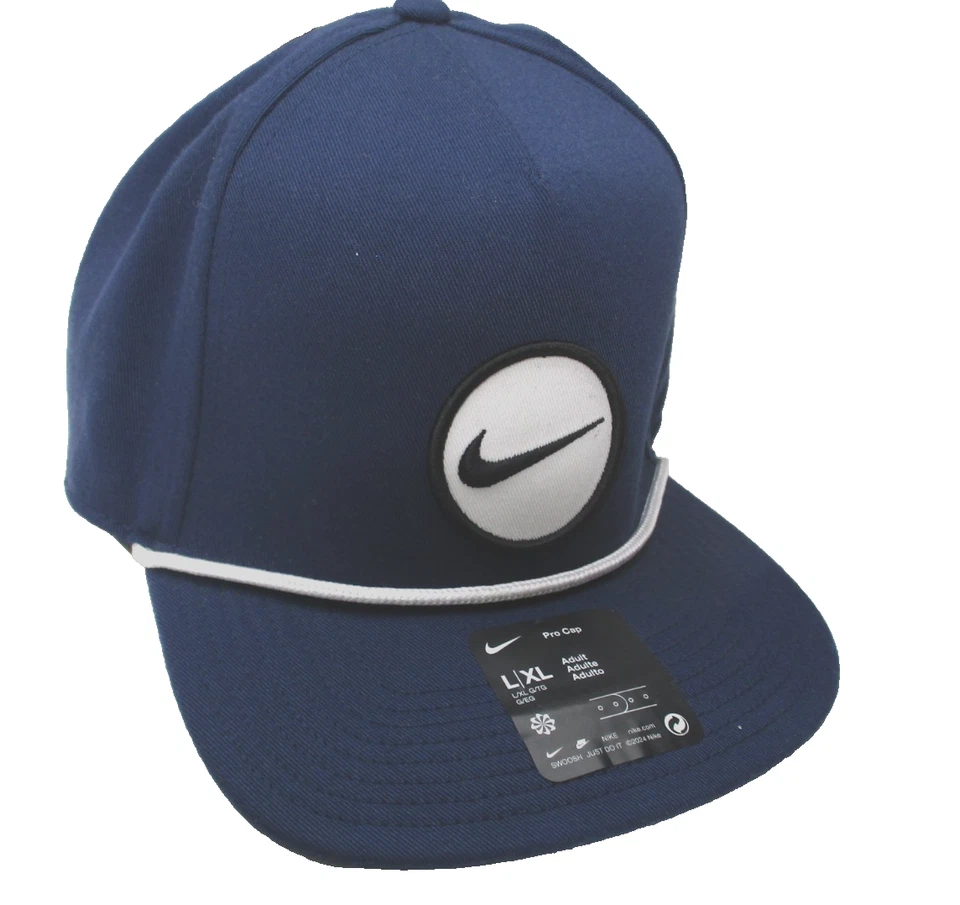 Nike Dri FIT Pro Structured Futura Golf Cap Size M/L Navy Blue HF7482 410