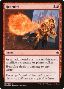 Heartfire 3x FOIL WAR MTG War of the Spark común como nuevo rojo - Imagen 1 de 1