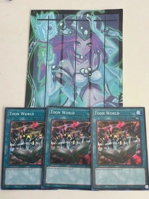 Yugioh 3x Toon World SRL-EN076 Spell Ruler Super Rare 25th Edition Near Mint - Image 1 of 2