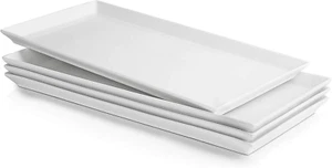 Sweese White Serving Platters, Porcelain Serving Trays for Parties, Large Rectan - Picture 1 of 12