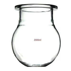 Glass Reactor Flat Bottom Flask Lab Chemistry Reaction Vessel Flange OD=150mm - Picture 1 of 14