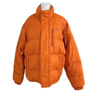 TIMBERLAND MEN'S ORANGE PUFFER JACKET COAT STYLE 2257J - L - Picture 1 of 11