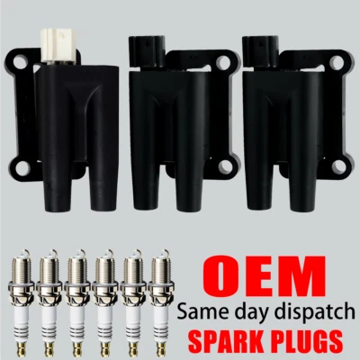 3X Ignition Coil OEM & 6X Spark Plug For Mitsubishi Montero Sport V6 UF197 UF196 - Image 1 of 4