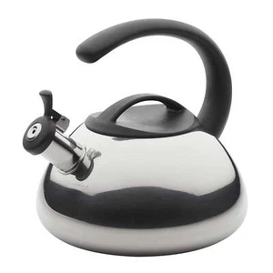 Farberware Stainless Steel Whistling Tea Kettle 2.3 Quart Silver Kitchen Goods - Picture 1 of 11