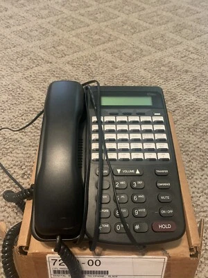 Comdial Vertical DX80 DX-80 7260-00 HAC Black LCD Office Phone - Image 1 of 4