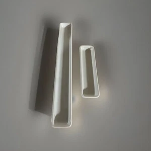 2 Pampered Chef Simple Additions White Porcelain Condiment Tray Preowned Perfect - Picture 1 of 7