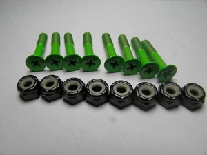 Green Phillips Skateboard Hardware 1" - Picture 1 of 12