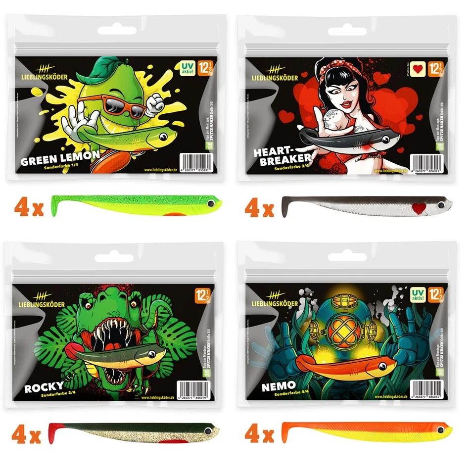 Lieblingsköder Green Lemon Rocky Nemo Heartbreaker 12,5cm Sonderfarben 125mm NEW