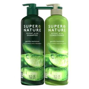 Super Nature Potente Shampoo e Balsamo Idratante Delicato all'Aloe Senza Solfati, - Foto 1 di 4