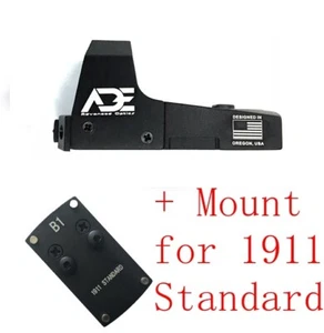 Ade RD3-006B GREEN Dot+B1 Mount Plate for 1911 Pistol w/ Colt GI Rear Sight S/A - Picture 1 of 13