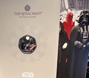 23 Royal Mint Star Wars Color 3d Darth Vader Emp Pal 50p BU Cupro-Nickel Coin - Picture 1 of 15