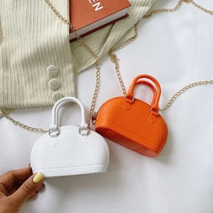 High-capacity Mini Shell Crossbody Bag Solid Color Single Shoulder Bag Girl - Picture 1 of 22