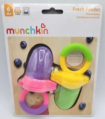 Munchkin Fresh Food Feeder, Two Factory Sealed New! Purple/Pink AND Green/Yellow - Image 1 of 4