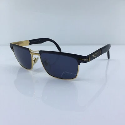 Novos óculos de sol vintage policial Mod. 2184 C. 5102 preto com ouro 54-18-135mm Itália - Imagem 1 de 4