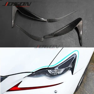 Real Carbon Headlight Eyebrow Eyelid Cover Trim For Lexus IS 250 300 IS350 13-16 - Picture 1 of 7