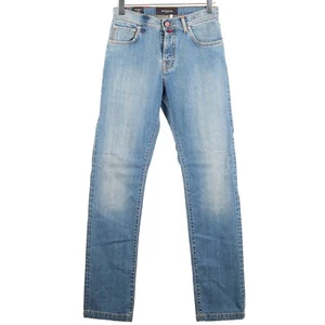 NWT KITON NAPOLI Pants Blue Cotton SELVEDGE US:31 EU:47 Fit 29 Denim Jeans - Picture 1 of 9