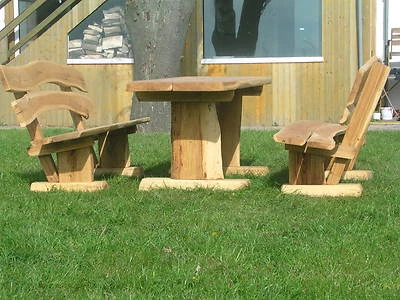 Gartenmöbel, Sitzgruppe, Eiche, 150 cm - Bild 1 von 2