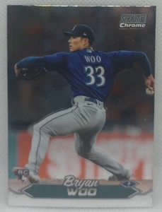 2024 Stadium Club Chrome Bryan Woo RC Rookie Seattle Mariners #285 - Picture 1 of 2