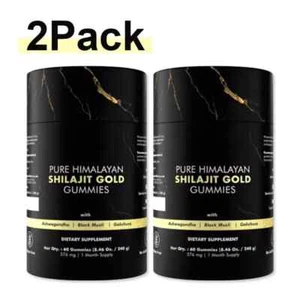 2 Pack Pure Himalayan Shilajit Gummies Immune Ashwagandha Chaga Mushroom UK - Picture 1 of 10