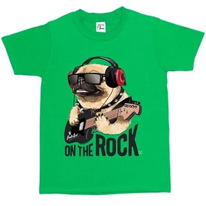 1Tee Kinder Jungen Rockstar Mops T-Shirt - Bild 1 von 5