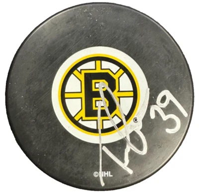 Disco de hockey Travis Green autografiado Boston Bruins NHL Foto 1 de 3