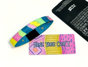 ZOX **HONE YOUR CRAFT** Silver Single Medium Mystery NIP Wristband w/Card - Picture 1 of 3