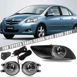 Luces antiniebla transparentes con bisel de interruptor para Toyota Yaris/sedán/vios 2006-2011 - Imagen 1 de 9