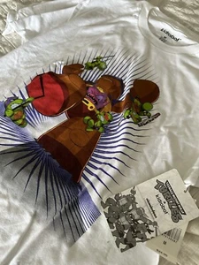 Ninja Turtles Kidrobot Limited Shirt Mens Medium 2014 Rare TMNT White Krang - Picture 1 of 4