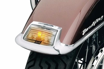 NUEVO Kuryakyn - 4824 - Kit de lente y bombilla con punta de guardabarros de humo, Harley delantera Foto 1 de 2