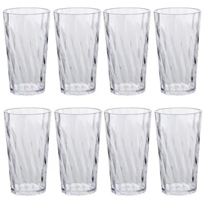 Unbreakable Plastic Drinking Glassesset Of 8 Shatterproof Drinking Cups Plastic - Picture 1 of 8