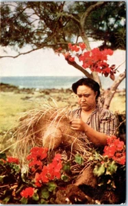 HAWAIIAN HAT WEAVER Nativo - Postal - Imagen 1 de 2