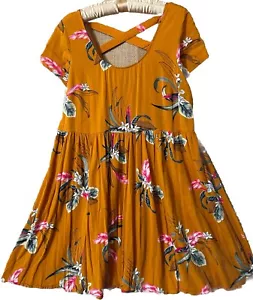 Torrid Dress 1 Floral Print Flowy Rayon Challis Skater - Picture 1 of 6