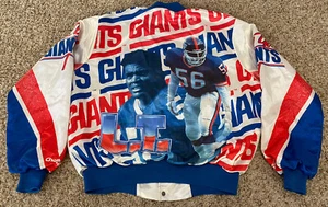 Vintage 90s Lawrence Taylor New York Giants Chalk Line Fanimation Jacket Large - Bild 1 von 12