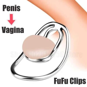 Acero Inoxidable el clip Fufu Sissy macho metal castidad clip jaula de bloqueo - Imagen 1 de 25