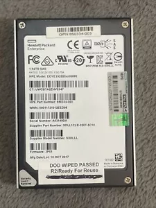 1.92TB SSD HPE 2.5 12Gbs SAS DDYE1920S5xnNMRI SXHLLL 3P01 778252-001 850334-003 - Picture 1 of 5