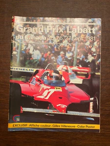 1981 Program F-1 Labatt Grand Prix of Canada - Montreal - Picture 1 of 14