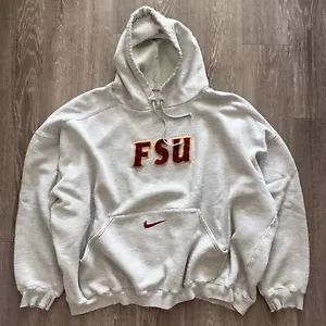 Vintage 90s Nike Swoosh FSU Florida State University Hoodie Jacket Size 2XL Boxy - Bild 1 von 6