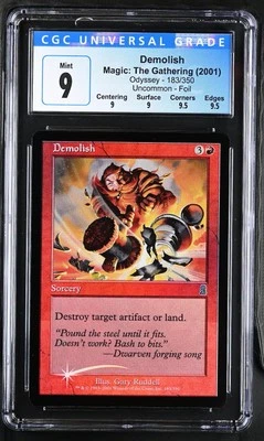 DEMOLISH Odyssey Foil CGC 9 Q++ MTG [Nostalgium] - Image 1 of 2