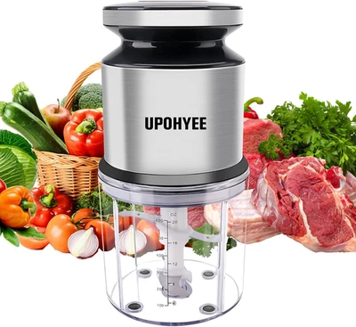 Tritatutto Elettrico 400W Tritatutto Da Cucina Elettrico 600ML Mini Robot Da Cuc - Immagine 1 di 4