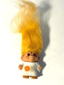 Muñeca Troll Lápiz Topper Años 60 De Colección 1.25" Ojos Rosa Pelo Naranja - Imagen 1 de 5