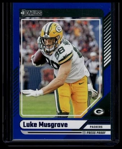2024 Donruss Press Proof Blue Luke Musgrave #251 Green Bay Packers - Bild 1 von 2