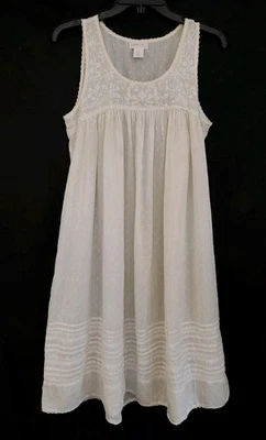 Camisón Rachel Ashwell Shabby Chic Cottagecore Romántico Country Blanco Algodón S Foto 1 de 4