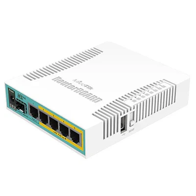 MikroTik hEX 5 puertos Gigabit Ethernet con PoE para router de 4 puertos | RB960PGS Foto 1 de 3