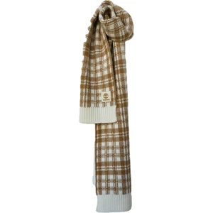 Timberland Womens Plaid Scarf Butterscotch Cream Brown - Picture 1 of 5