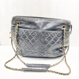 Chanel Shoulder Bag Matelasse Black Lamb Skin 3275250 - Picture 1 of 21