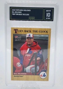 2023 Topps Now Bill Belichick Turn Back Clock Baseball TCC Graded Gem Mint 10 - Bild 1 von 2